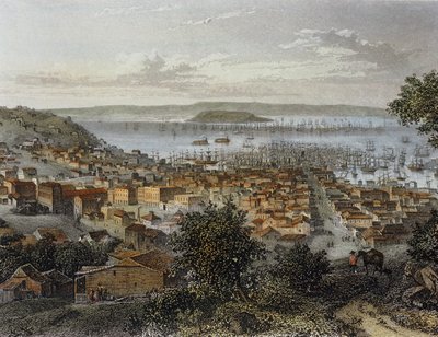 View of San Francisco, California, USA (engraving) by Emile Rouargue