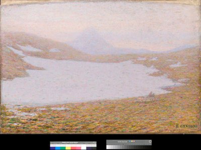 Spring in high mountains (detail) by Emilio Longoni