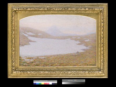 Spring in the Mountains (with frame) by Emilio Longoni