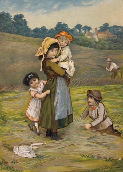 Children with Their Mother at the Harvest by Emily Jane Harding Andrews