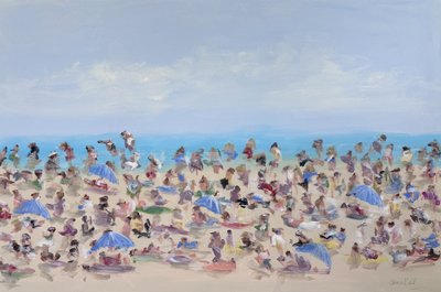 Crowded Summer Beach by Emma Bell