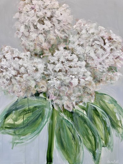 Painterly White Hydrangeas by Emma Bell
