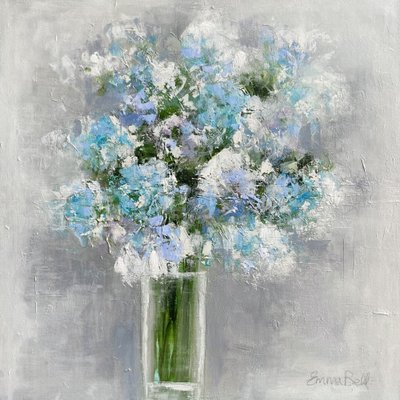 Soft Blue Flowers by Emma Bell