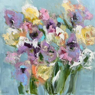 Vibrant Abstract Flowers by Emma Bell