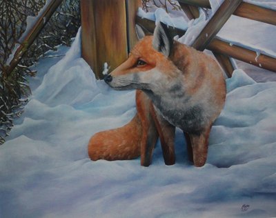 Fox in the Snow, 2021 by Emma Pewsey
