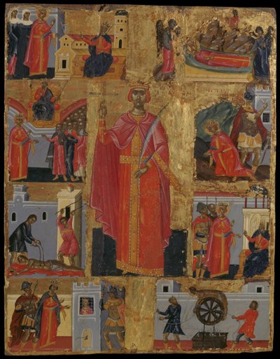 Icon of St Catherine with Scenes of Her Life by Emmanuel Tzanes
