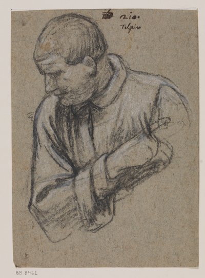 Bust of a Man with Head in Profile to the Left, Pointing to the Right by Enea Talpino