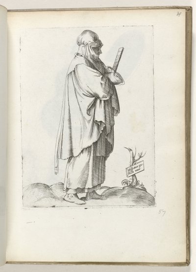 Hispana Rustica Mul (Woman to the Right, Dressed in Spanish Clothing ca. 1550) by Enea Vico