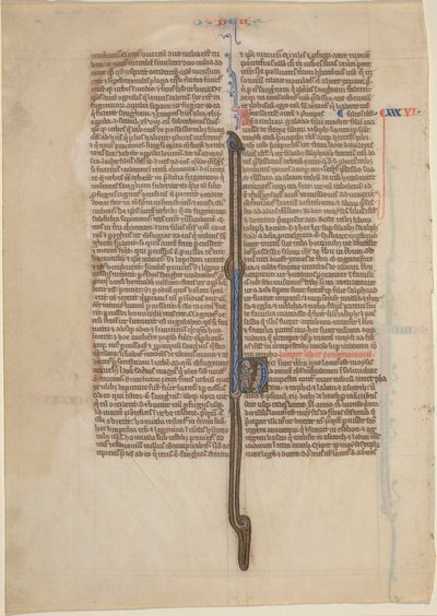Manuscript Leaf from a Bible (Deuteronomy) by English 13th Century