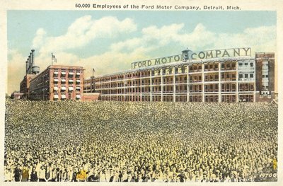 50,000 employees of the Ford Motor Company, Detroit, Michigan by English Photographer