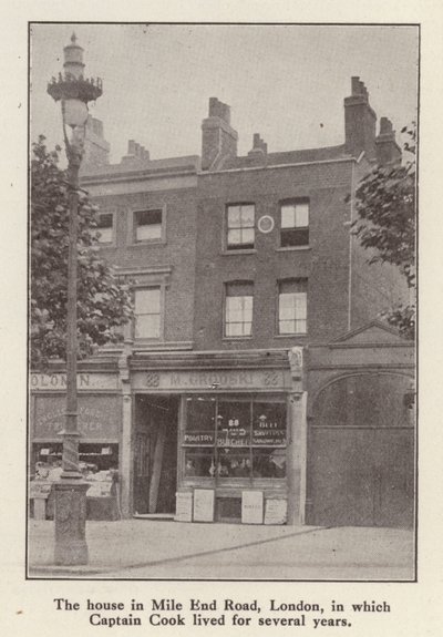 88 Mile End Road, London, house where English explorer Captain James Cook lived from 1764 until his death by English Photographer