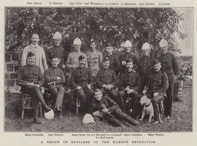 A Group of Officers of the Karene Expedition by English Photographer
