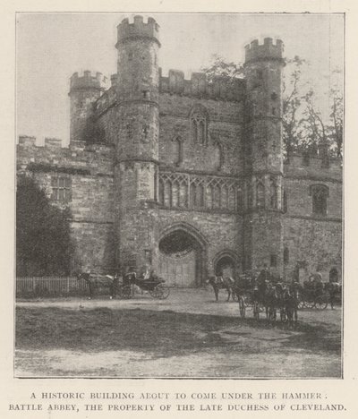 A Historic Building about to come under the Hammer, Battle Abbey, the Property of the late Duchess of Cleveland by English Photographer