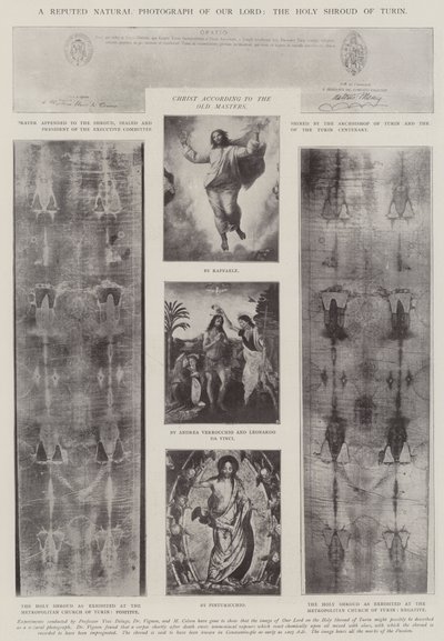 A Reputed Natural Photograph of Our Lord, the Holy Shroud of Turin by English Photographer