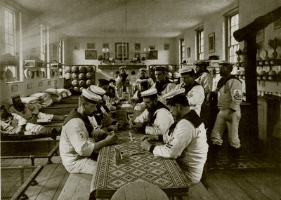 A Room in the Naval Barracks, Whale Island, Portsmouth by English Photographer