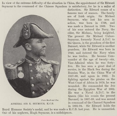 Admiral Sir E Seymour, KCB by English Photographer