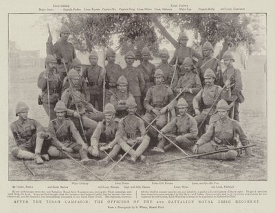 After the Tirah Campaign, the Officers of the 2nd Battalion Royal Irish Regiment by English Photographer