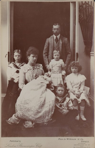 Albert Edward and Princess Alexandra with their family by English Photographer