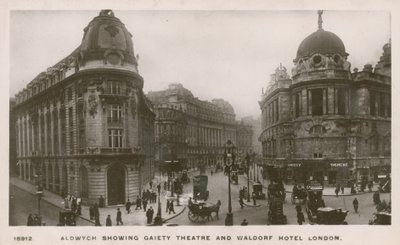 Aldwych Showing Gaiety Theatre and Waldorf Hotel by English Photographer