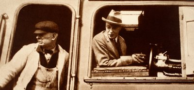 An Engine Driver Hands Over to King Edward VIII in Canada, 1920s by English Photographer
