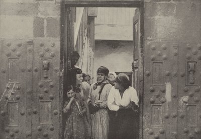 Ancient stone doors, Tiberias, A city on Lake Galilee, in the neighborhood of which our Savior by English Photographer