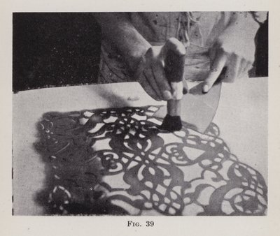 Application of Stencils to Surfaces by English Photographer