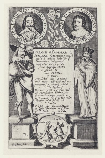 C Maupas, A French Grammar, R Mynne 1634 by English Photographer