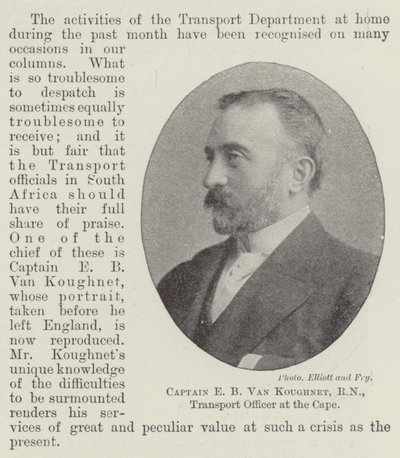 Captain E B Van Koughnet, RN, Transport Officer at the Cape by English Photographer