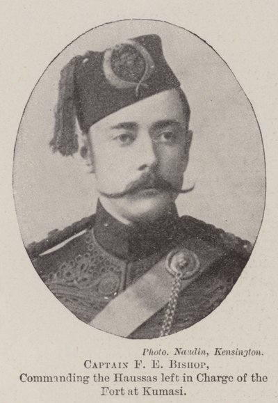 Captain F E Bishop, commanding the Haussas left in Charge of the Fort at Kumasi by English Photographer