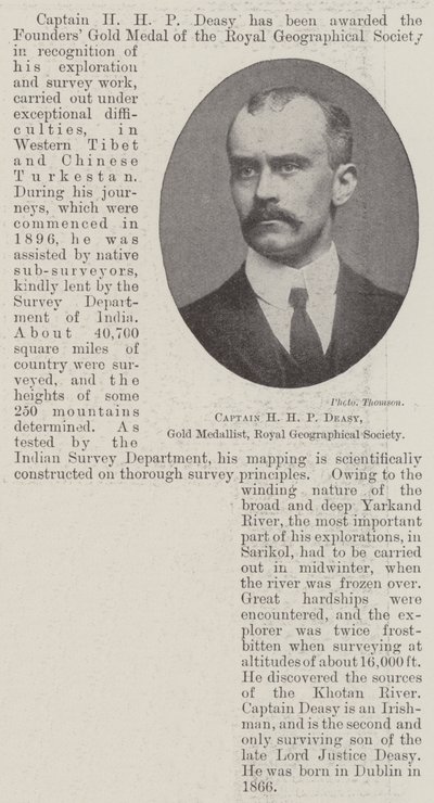 Captain H H P Deasy, Gold Medallist, Royal Geographical Society by English Photographer