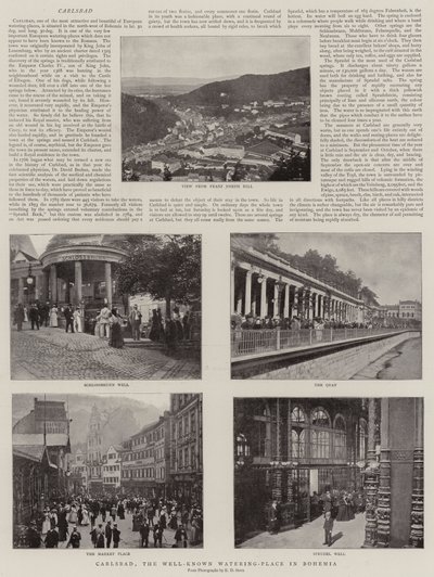 Carlsbad, the Well-Known Watering-Place in Bohemia by English Photographer