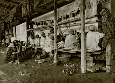 Carpet-Weaving in India by English Photographer