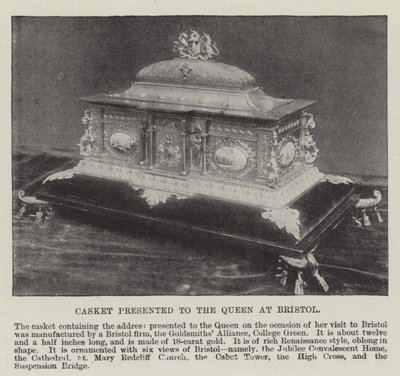 Casket Presented to the Queen at Bristol by English Photographer