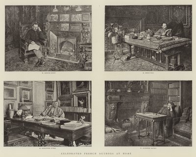 Celebrated French Authors at Home by English Photographer