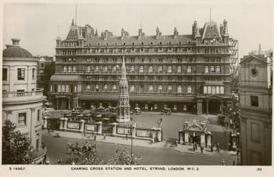 Charing Cross Station and Hotel, Strand, London by English Photographer