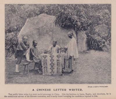 Chinese letter writer by English Photographer