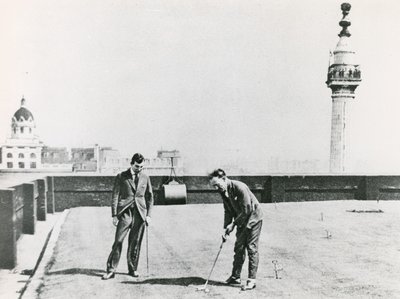 City Golfers Viewed from the Monument by English Photographer