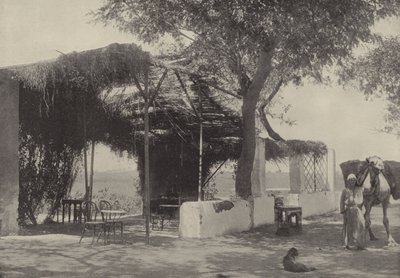 Coffee house in the Garden of the Virgin at Matariyeh, where Joseph lived by English Photographer