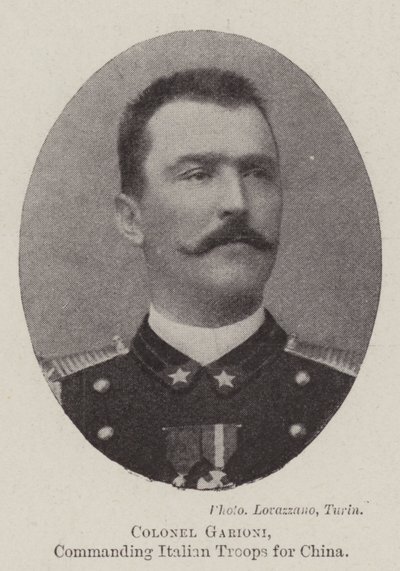 Colonel Garioni, commanding Italian Troops for China by English Photographer