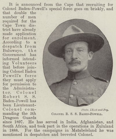 Colonel R S S Baden-Powell by English Photographer