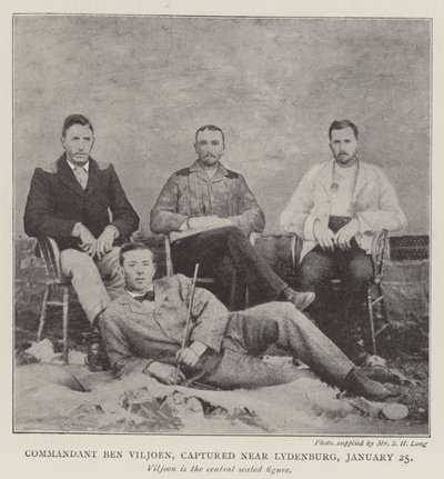 Commandant Ben Viljoen, captured near Lydenburg, 25 January by English Photographer