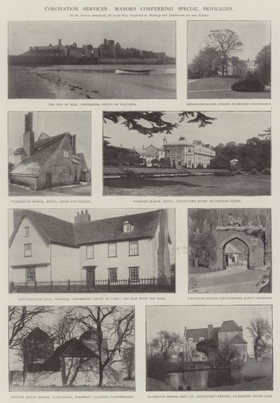 Coronation Services, Manors conferring Special Privileges by English Photographer