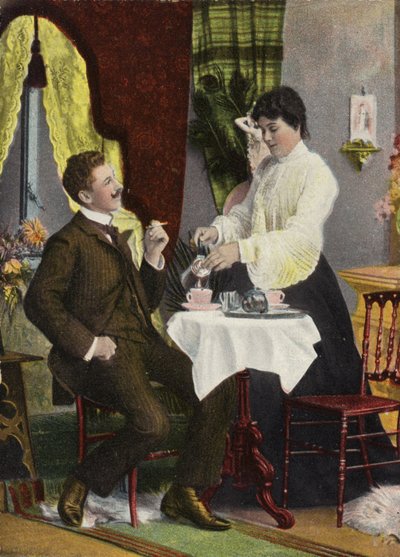 Couple Drinking Tea Together by English Photographer