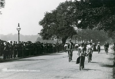 Cycling in Hyde Park, c. 1895 by English Photographer