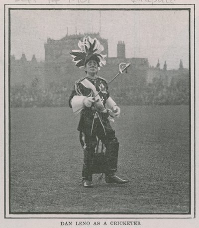 Dan Leno as a cricketer by English Photographer