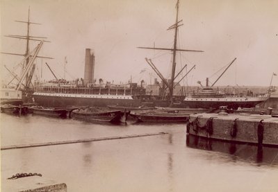 Dock on the River Thames, London by English Photographer