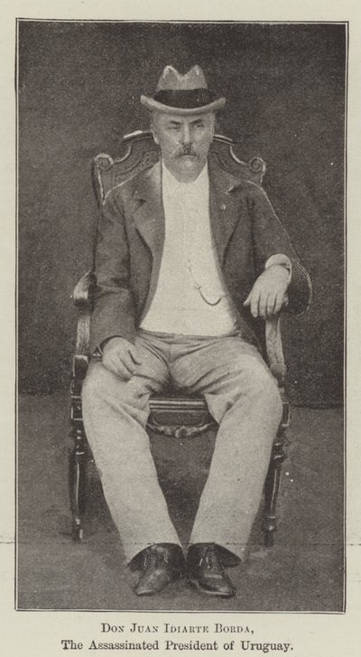 Don Juan Idiarte Borda, the Assassinated President of Uruguay by English Photographer