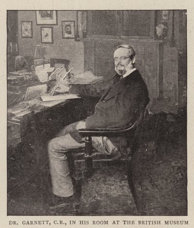 Dr Garnett, CB, in his Room at the British Museum by English Photographer