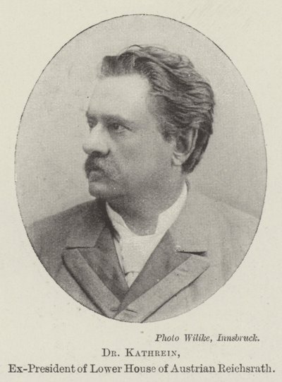 Dr Kathrein, Ex-President of Lower House of Austrian Reichsrath by English Photographer