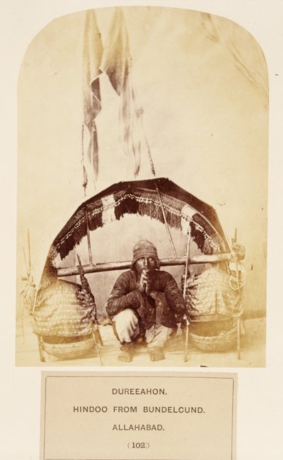 Dureeahon, Hindoo from Bundelcund, Allahabad, from The People of India, by J. Forbes Watson, published 1868 by English Photographer